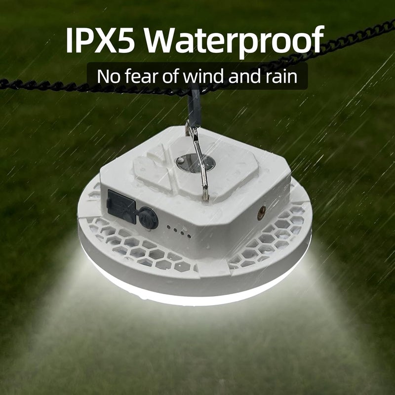 Amkulop Tent Light LED Rechargeable Camping Portable Hanging Lantern,IPX5 Waterproof Outdoor Lights with 4000LM and Battery Power, Camp Lamp Light for Glamping Indoor Outages Car Repair(Magnet) - Image 3